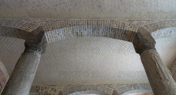 Ceiling structure in the cellar vault, Neues Museum, Museum Island Berlin, Germany, Europe