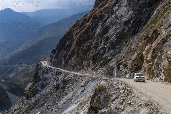 Highway through the Himalaya to Jomsom, Nepal, Asia