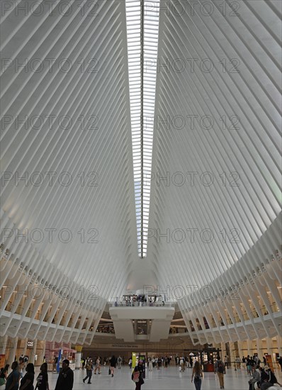 People in the Westfield World Trade Center Mall, Oculus Building, Transportation Hub, Ground Zero, Lower Manhattan, New York City, New York, USA, North America
