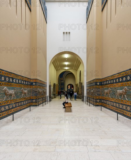 Entrance to the Ishtar Gate of Babylon, Pergamon Museum, Berlin, Germany, Europe