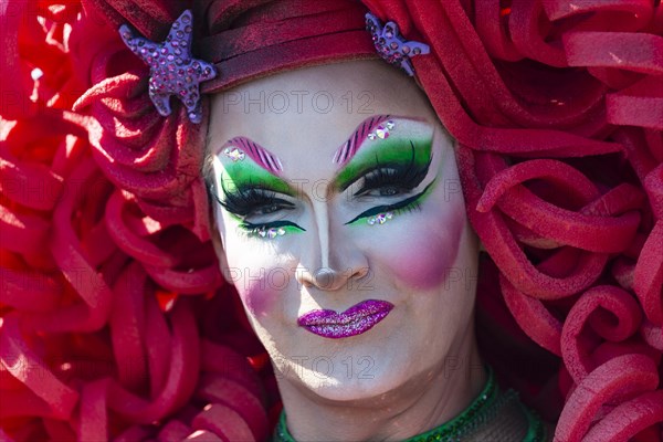 Drag Queen, Transvestite, Christopher Street Day, Cologne, North Rhine-Westphalia, Germany, Europe
