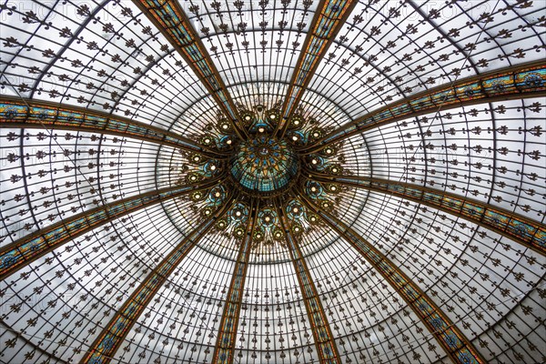 Dome, Art Nouveau, Galeries Lafayette department stores', Paris, Ile-de-France, France, Europe