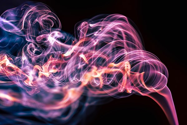 Rising smoke or smoke from a cigarette, Bavaria, Germany, Europe