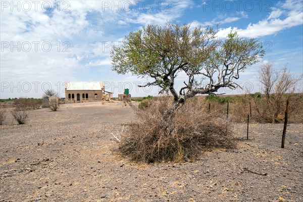 Police station of the German Schutztruppe in Namibia from 1904, colony, historical, Kub, Namibia, Africa