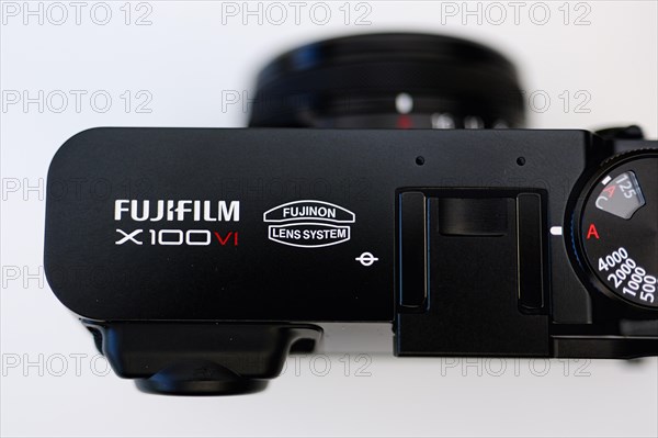 Fujifilm X100VI photo camera, detail shot, white background, North Rhine-Westphalia, Germany, Europe
