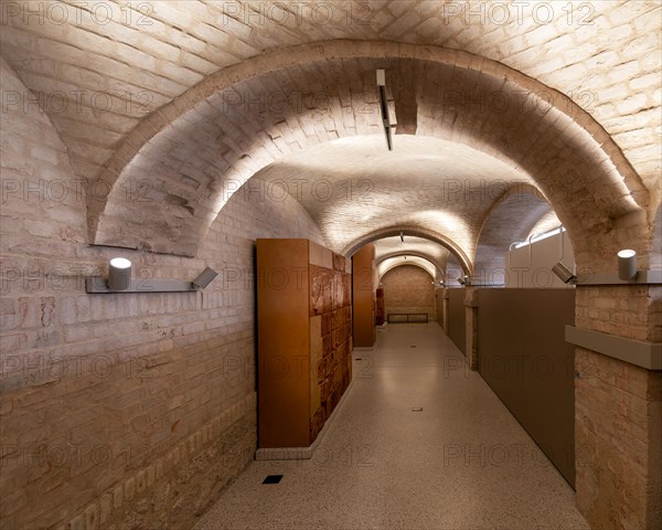 Neues Museum, exhibition in the cellar vault, Museum Island Berlin, Germany, Europe