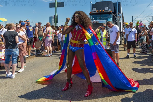 Drag Queen, Transvestite, Christopher Street Day, Cologne, North Rhine-Westphalia, Germany, Europe