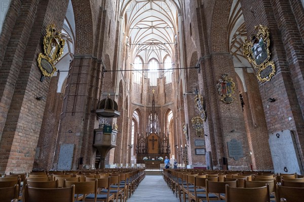 Riga. St Peter's Church. Gothic architecture, nave, Riga, Latvia, Europe