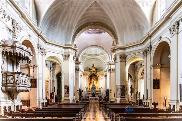 Duomo di San Marco, old town centre with magnificent aristocratic palaces and Venetian-style arcades, Pordenone, Friuli, Italy, Pordenone, Friuli, Italy, Europe