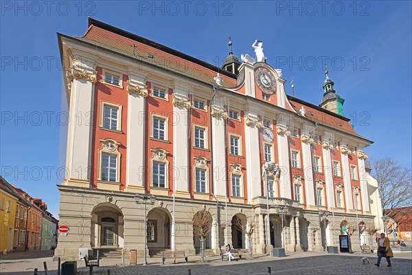 Baroque town hall built in 1717 Landmark, market square, Bad Windsheim, Middle Franconia, Franconia, Bavaria, Germany, Europe