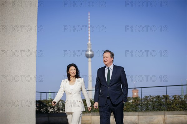 David Cameron, Foreign Secretary of Great Britain and Northern Ireland, meets Annalena Baerbock (Alliance 90/The Greens), Federal Foreign Minister, at the Federal Foreign Office in Berlin. Berlin, 07.03.2024. Photographed on behalf of the Federal Foreign Office