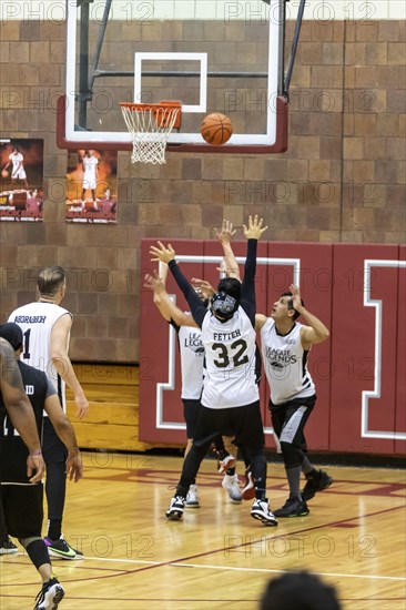 Hamtramck, Michigan USA, 8 March 2024, Arab-Americans from Hamtramck and Dearborn, Michigan faced off in a charity fundraising basketball game and children's tug-of war. The event raised money for charities in Palestine and Yemen