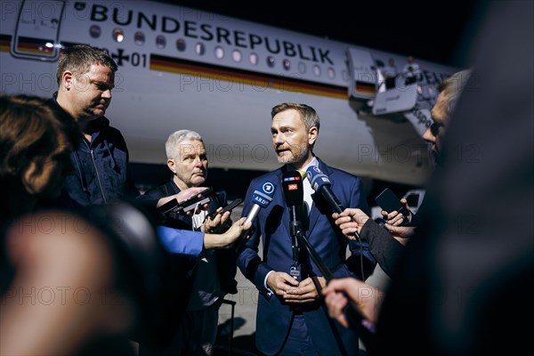 Christian Lindner (FDP), Federal Minister of Finance, gives a press statement after the G20, G7 Finance Ministers and Central Bank Governors Summit 2024, in Sao Paulo, 29 February 2024. Photographed on behalf of the Federal Ministry of Finance (BMF)