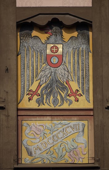 City coat of arms of Hall, Schwaebisch Hall, Kocher valley, Kocher, Hohenlohe, Heilbronn-Franken, Baden-Wuerttemberg, Germany, Europe