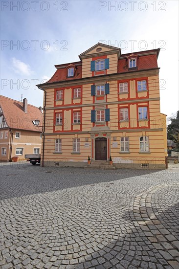Building with mansard roof built in the 18th century, Seegasse, Bad Windsheim, Middle Franconia, Franconia, Bavaria, Germany, Europe