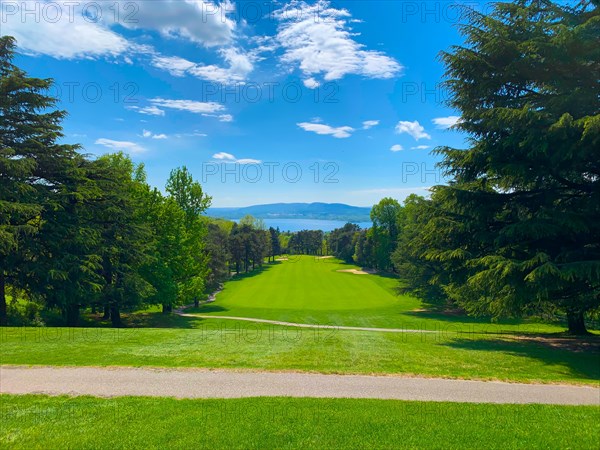 Golf Course Varese in a Sunny Summer Day in Lombardy, Italy, Europe