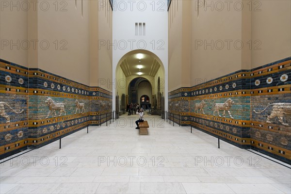 Entrance to the Ishtar Gate of Babylon, Pergamon Museum, Berlin, Germany, Europe