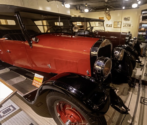 Lansing, Michigan, The Michigan History Museum. A Flint Motor Co. touring car from 1925, made by Durant Motors