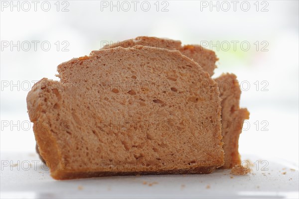 Wheat bread sliced on a board