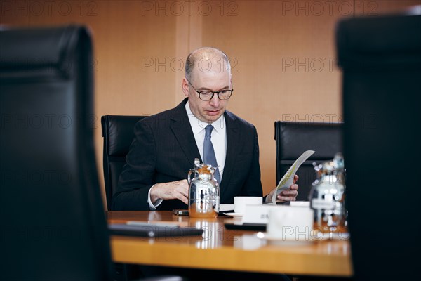 Niels Annen, Sts BMZ, recorded during a cabinet meeting at the Federal Chancellery in Berlin, 6 March 2024