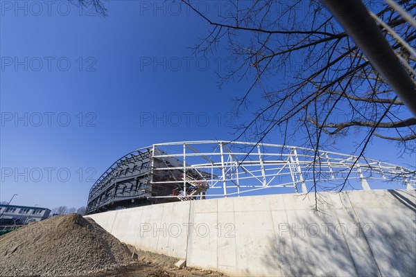 The Heinz Steyer Stadium is a football stadium with athletics facilities in the Friedrichstadt district of the Saxon state capital of Dresden that is currently being renovated. It was initially called Stadion am Ostragehege of the Dresdner SC. In 1949 it was renamed after the communist footballer Heinz Steyer, who was executed in 1944, Dresden, Saxony, Germany, Europe