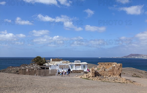 Restaurant at Papagayo Beach near Playa Blanca, Lanzarote, Canary Islands, Spain, Europe