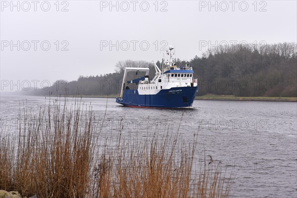 Fishing trawler Arctic Hunter in the Kiel Canal, Kiel Canal