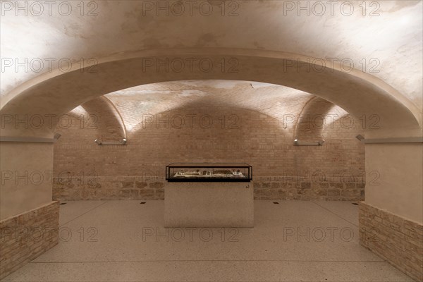 Neues Museum, exhibition in the cellar vault, Museum Island Berlin, Germany, Europe