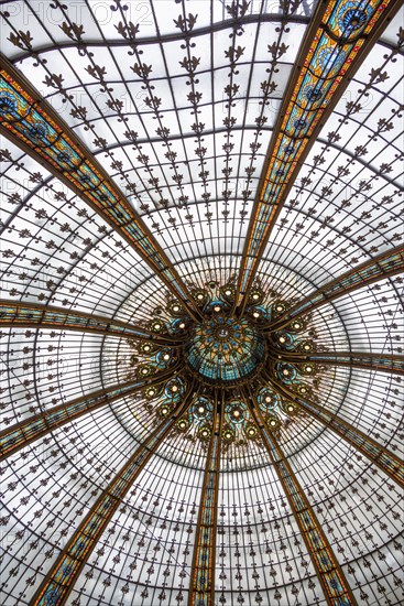 Dome, Art Nouveau, Galeries Lafayette department stores', Paris, Ile-de-France, France, Europe