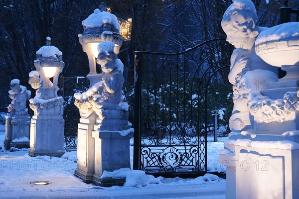 Illuminated Christmas angels, Karlovy Vary, Czech Republic, Karlovy Vary, West Bohemia, Czech Republic, Europe