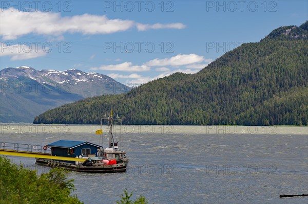 Commercial fishing station, Skeena River, British Columbia, Canada, North America