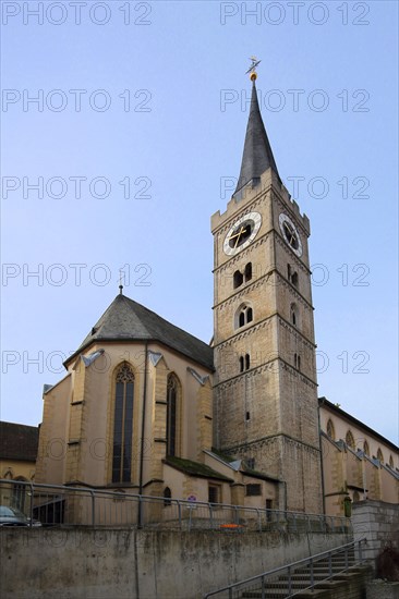 Late Romanesque St Andrew's Church, Ochsenfurt, Lower Franconia, Franconia, Bavaria, Germany, Europe