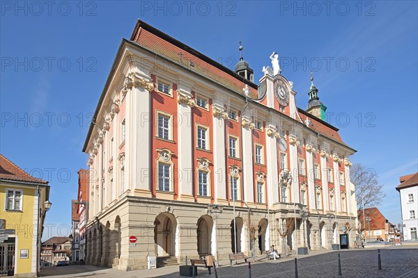 Baroque town hall built in 1717 Landmark, market square, Bad Windsheim, Middle Franconia, Franconia, Bavaria, Germany, Europe