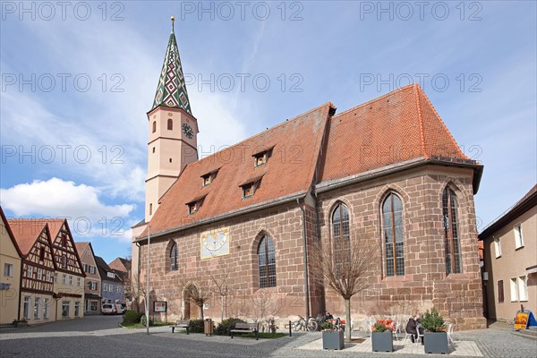 Late Gothic St. Maria am See Church built in the 15th century, Bad Windsheim, Middle Franconia, Franconia, Bavaria, Germany, Europe