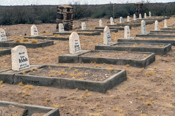 Cemetery of the German Protection Force in Namibia in Kub, Colony, German South West Africa, Namibia, Africa