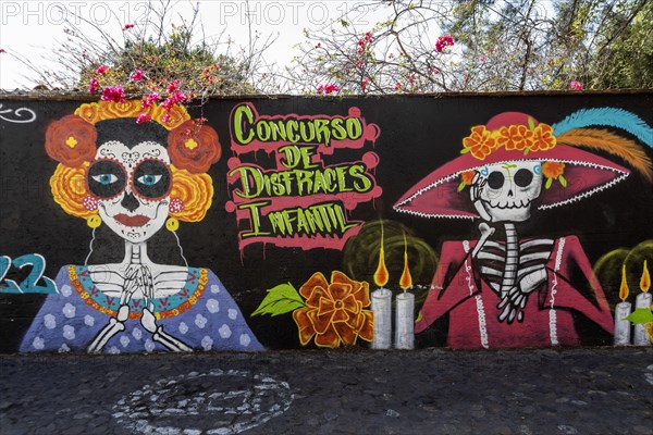 Oaxaca, Mexico, Public art on a wall, Central America