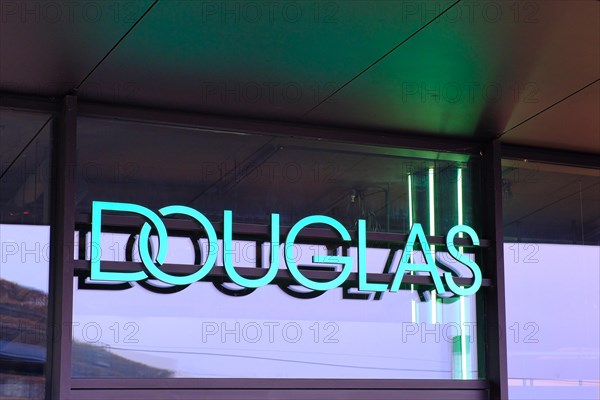 Douglas brand lettering, Duesseldorf, Germany, Europe