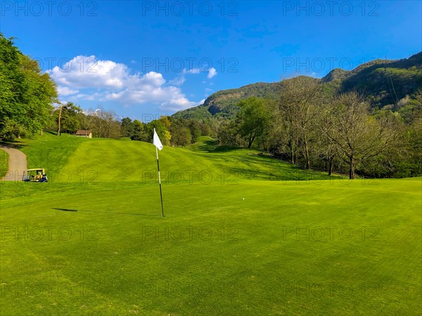 Golf Course in Menaggio in a Sunny Summer Day in Lombardy, Italy, Europe