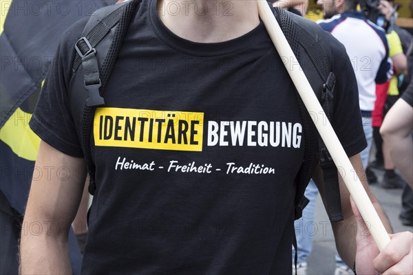 Demonstration by the Identitarian Movement. Several hundred supporters of the Identitarian Movement demonstrated in Berlin under the slogan Future Europe - for the defence of our identity, culture and way of life . The right-wing group is being monitored by the Office for the Protection of the Constitution, 17.06.2017