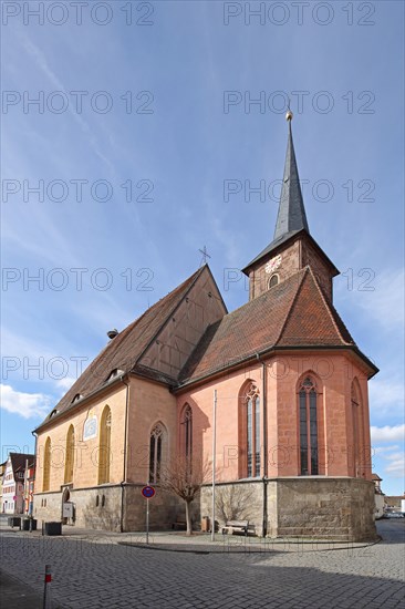 Gothic hospital church built in 1417, Bad Windsheim, Middle Franconia, Franconia, Bavaria, Germany, Europe
