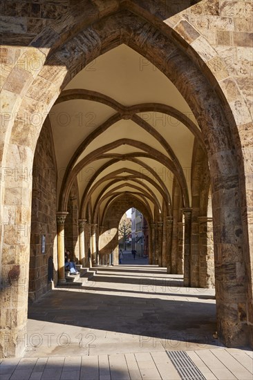 Arcades of the Old Town Hall in Minden, Muehlenkreis Minden-Luebbecke, North Rhine-Westphalia, Germany, Europe