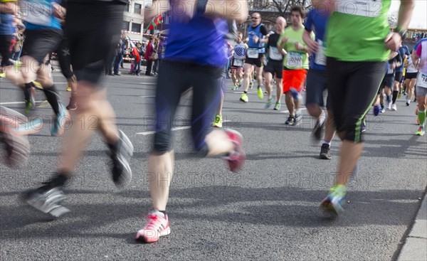 Runners at the Berlin half marathon, 03/04/2016