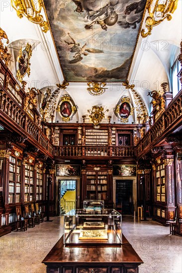 Library, Palazzo Patriarcale, Dioezesan Museum with the Tiepolo Galleries, 16th century, Udine, most important historical city of Friuli, Italy, Udine, Friuli, Italy, Europe