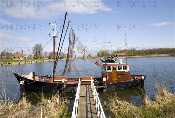 Old fishing boat, Zuiderzee museum, Enkhuizen, Netherlands