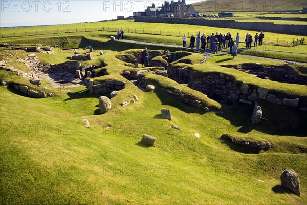 Jarslhof Iron Age houses, Shetland Islands, Scotland, United Kingdom, Europe