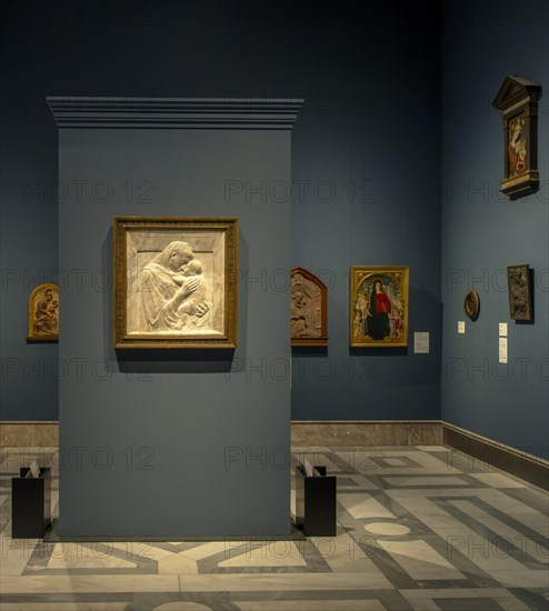 Donatello, Florence c. 1385-1466, Madonna and Child, marble, Sculpture Collection in the Bode Museum, Berlin, Germany, Europe