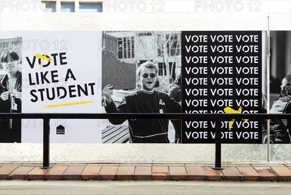 Election posters for student elections, University of Essex, Colchester, Essex, England, UK