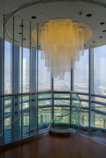 Observation deck and interior, Burj Khalifa, Dubai, United Arab Emirates, West Asia, Asia