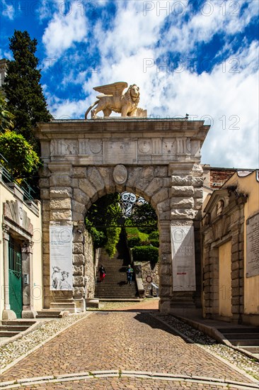 Arco Bollani by Andrea Palladio, 16th century, Udine, most important historical city of Friuli, Italy, Udine, Friuli, Italy, Europe