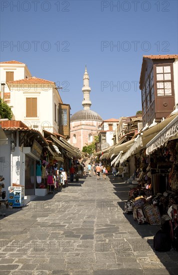 Soktratous street shops, Rhodes town, Greece, Europe